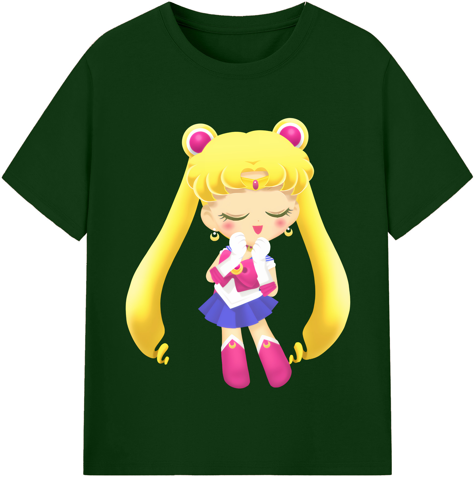 （画像用） 美少女戦士セーラームーン 月野 うさぎ つきの うさぎ Sailor Moon Tsukino Usagi 綿100％半袖Tシャツ（フロントプリント）